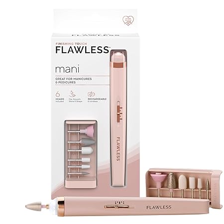 Finishing Touch Flawless (Manicure) - Salon Nails Kit, Electronic Nail File and Full Manicure and Pedicure Tool